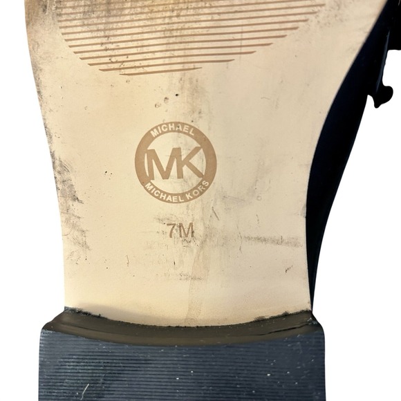 Michael Kors Annette Leather Mules TwoTone Black & White Heart EUC 7M Boho Fairy - Picture 8 of 8